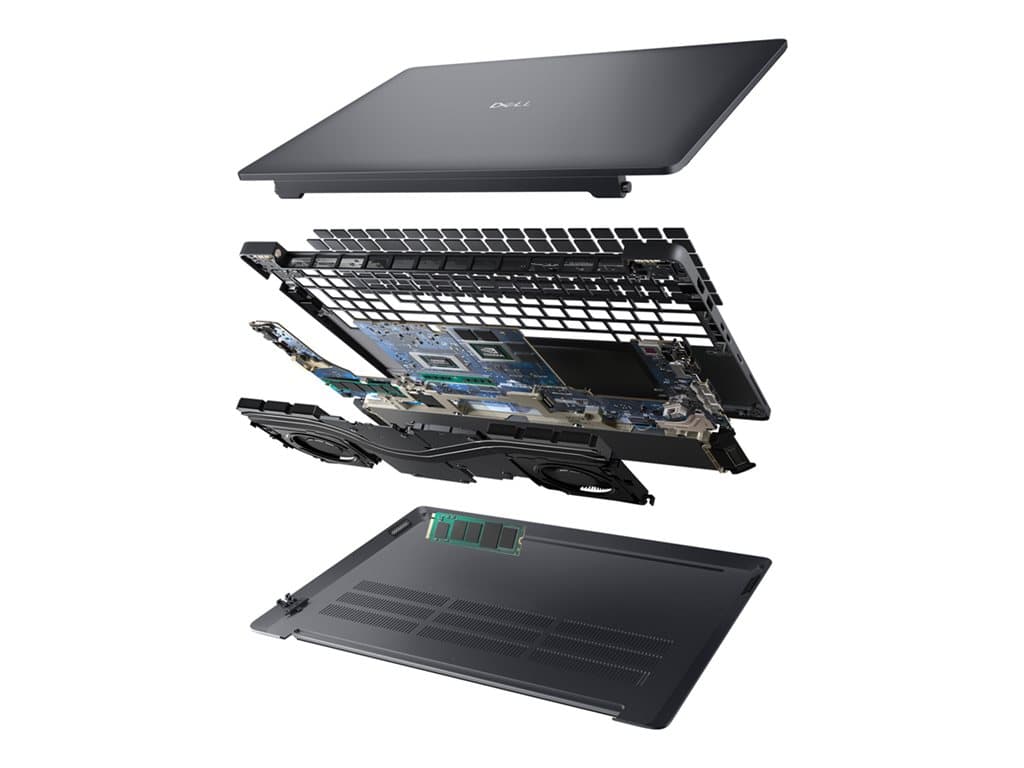 Dell Pro Max 14 Silver serija – elitinė verslo galia kompaktiškame korpuse - Intel Core Ultra 7 265H / 32GB / 1TB SSD / 14.0" FHD+ perspective 2